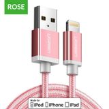 Ugreen 40696 Cáp sạc iPhone Chuẩn MFi Hỗ trợ sạc nhanh Cao Cấp Dài 0.25M (Màu Hồng)