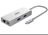 UNITEK Y9106 - Multiport Hub Type-C Ra 2 USB 3.0 & Lan Cao Cấp
