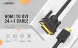 UGreen 10137 - Dây Chuyển HDMI ra DVI Tròn Dài 5M Chính Hãng Support 4K