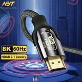  Dây HDMI 2.1 8K UHD 48Gbps ID Tech Bện Lưới, Đầu Metal Mạ Vàng Cao Cấp - BH 24T Chính Hãng 