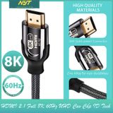  Dây HDMI 2.1 8K UHD 48Gbps ID Tech Bện Lưới, Đầu Metal Mạ Vàng Cao Cấp - BH 24T Chính Hãng 