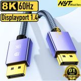 Cáp Displayport 1.4 8K@60Hz, 4K@144Hz, 2K@165Hz Đầu Metal Bện Lưới Cao Cấp NYT N47 - BH 24T Đổi Mới