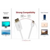 UNITEK V400AWH - Cáp Type-C Ra Displayport Cao Cấp | Dài 1.8M