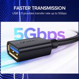 UGreen 30125 - Cáp nối dài USB 3.0 dài 0.5m Cao Cấp UGREEN US129