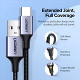 UGREEN 60124 - Cáp sạc nhanh USB-C 5V3A dài 0.25m cao cấp ugreen US288