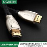 UGreen 30121 - Cáp DisplayPort 1.2 Đầu metal Vỏ bện lưới Dài 3m cao cấp UGREEN DP107