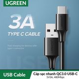 UGREEN 60114 - Cáp sạc nhanh QC 3.0 USB-C dài 0.25m cao cấp ugreen US287