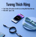 Cáp Sạc Nhanh 3 Đầu Micro / Type C / IOS Cao Cấp ID Tech CS103 - BH 24T Đổi Mới