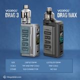 Vape Kit Drag 3 Chính Hãng Voopoo - Công Suất 177W Siêu Khủng, Siêu Khói, Siêu Ngầu !!!