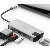 Unitek Y-DK 09016 GY - Bộ Chia/ Hub Type-C Ra HDMI / VGA / LAN Cao Cấp