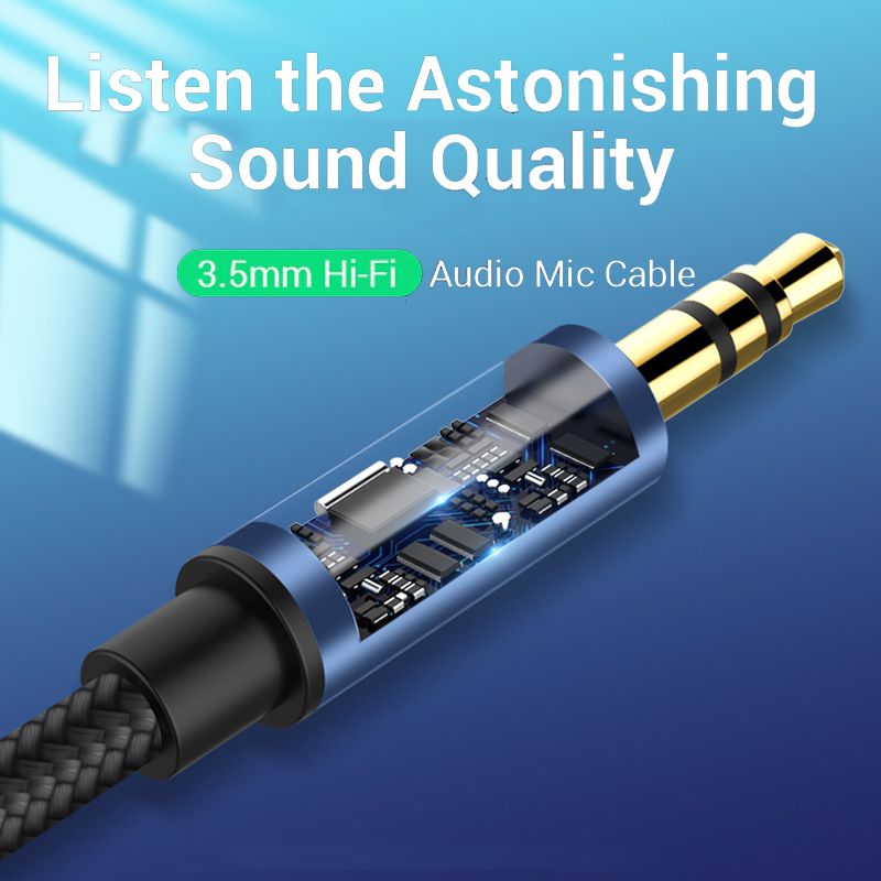  Dây 3.5mm Audio Hifi Bện Dù Cao Cấp ID Tech IDAT101 - BH 24T Đổi Mới 