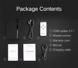 UGreen 40234 - Bộ Chia HDMI 3 Cổng Vào 1 Cổng Ra, Có Remote