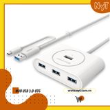 Ugreen 20284 - Hub Chia USB 3.0 4 Cổng Cao Cấp Hỗ Trợ OTG Dài 80cm ( White)