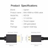 Ugreen 10118- Dây Mini HDMI Sang HDMI 2.0 Dài 3M Cao Cấp Support 4K 60Hz