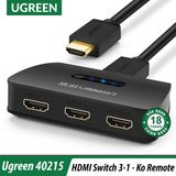UGreen 40215 - Bộ Chia HDMI 3 Đầu Vào 1 Đầu Ra Cao Cấp