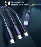 Cáp Sạc Nhanh 3 Đầu Micro / Type C / IOS Cao Cấp ID Tech CS103 - BH 24T Đổi Mới