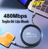 Cáp Sạc Type C 240W Siêu Nhanh Cho Điện Thoại, Máy Tính NYT N87 - BH 6T Chính Hãng
