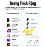 Cáp Sạc Type C 240W Siêu Nhanh Cho Điện Thoại, Máy Tính NYT N87 - BH 6T Chính Hãng