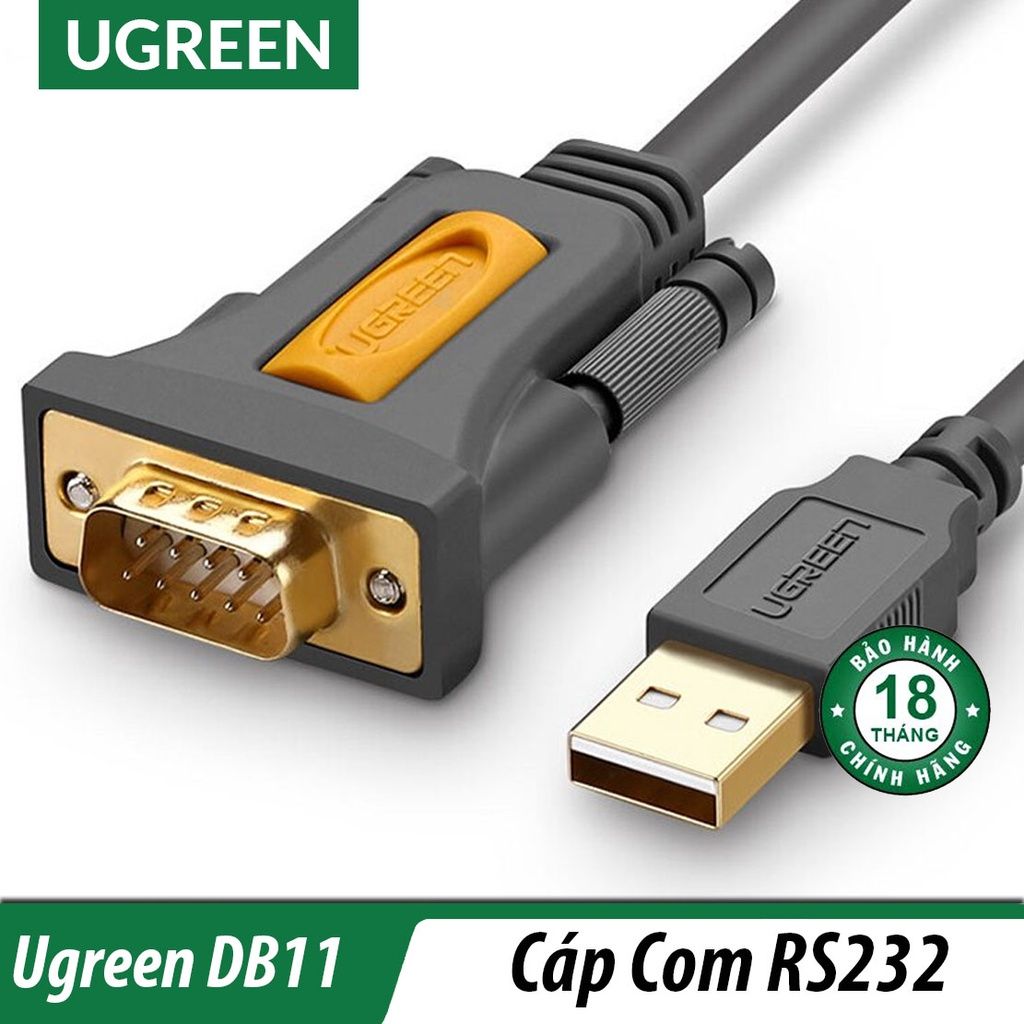  Cáp USB Sang RS232 COM DB9 Ugreen CR104 Chính Hãng 