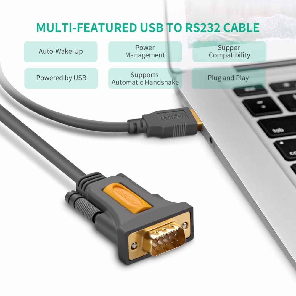  Cáp USB Sang RS232 COM DB9 Ugreen CR104 Chính Hãng 