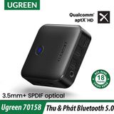 Thiết Bị Nhận và Phát Bluetooth 5.0 aptX Cao Cấp UGREEN Chính Hãng | Hỗ trợ SPDIF Optical & AUX 3.5mm 70158