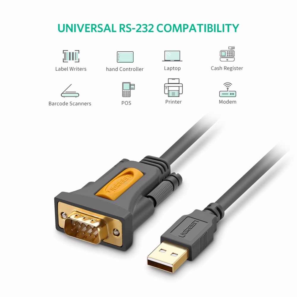  Cáp USB Sang RS232 COM DB9 Ugreen CR104 Chính Hãng 