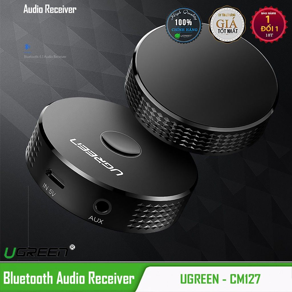  Thiết Bị Nhận Bluetooth Audio 3.5mm Cao Cấp UGREEN 