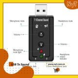 Bộ Chuyển USB Sang Sound Tai Nghe ( Mic Và Audio ) Loại Xịn