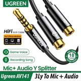 Cáp Chia 1 cổng Audio 3.5mm ra Tai nghe & Mic Cao Cấp UGREEN AV141 -Hàng Chính Hãng