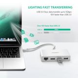  Adapter Chuyển Usb Type_C Ra 3 Cổng Usb 3.0 Và Cổng Lan Ugreen 40382 