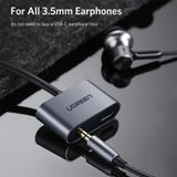 Cáp Chia USB C ra Audio 3.5mm & USB C Charging Cao Cấp UGREEN CM193