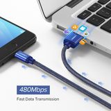 Cáp Sạc Điện Thoại Micro USB 2.4A Bện Jeans Cao Cấp UGREEN