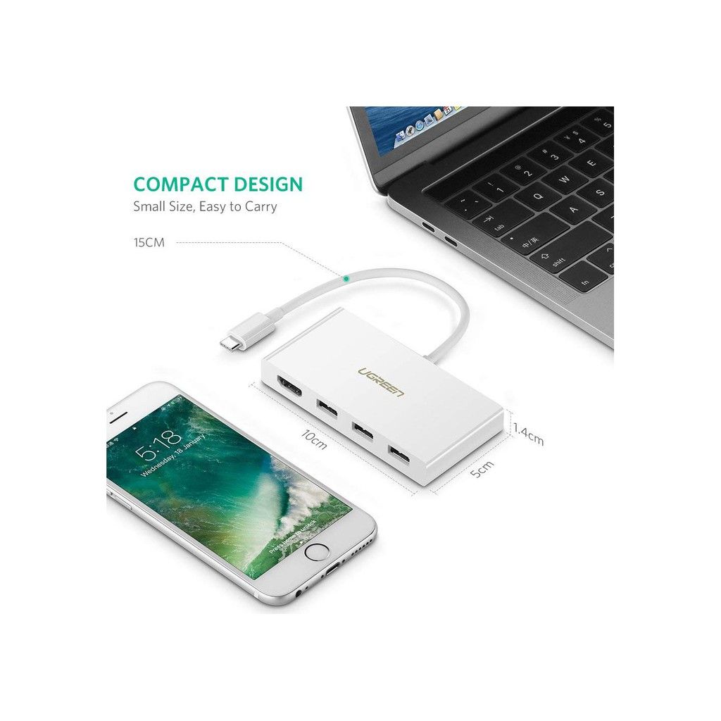  Bộ chuyển đổi USB Type-C ra HDMI & USB 3.0 