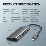 Hub USB Type-c ra HDMI, USB 3.0, Ethernet, TF/SD Card Cao Cấp UGREEN CM121