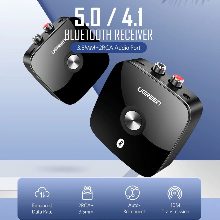  Thiết Bị Thu Bluetooth 5.0 Cao Cấp UGREEN Chính Hãng - Hỗ trợ 3.5mm & 2RCA ( CM123 / CM106 ) 