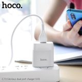 Cốc Sạc Nhanh 2 cổng 5V/2.4A Hoco C73 - Hàng Chính Hãng