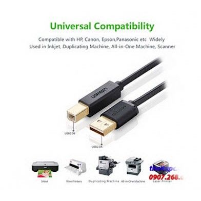  Cáp USB Máy In Dài 10M, 15M UGreen US122 Chính Hãng - Chipset cao cấp 