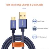 Cáp Sạc Điện Thoại Micro USB 2.4A Bện Jeans Cao Cấp UGREEN