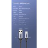 Cáp Sạc Nhanh 3A QC 3.0 Cổng Micro USB UGREEN US290 - Dây Bện Lưới BH 18T Chính Hãng