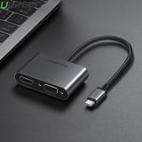 Cáp USB-C Ra HDMI và VGA Ugreen 50738 - Xuất HDMI Và Vga Cùng Lúc