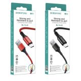 Cáp Sạc Nhanh 2.4A Cổng Micro USB Borofone Chính Hãng - Dây Dù 1M