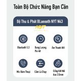 Bộ Thu & Phát Bluetooth 5.3 Cổng Audio 3.5mm Cao Cấp NYT N43 Bảo Hành 12T Đổi Mới