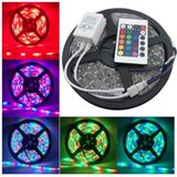 Đèn led dây dán quảng cáo 12vol  dài 5 mét RGB NGUYÊN BỘ  (Nguồn + điều khiển tích hợp bluetooth + remote ) hiệu Hpelectric chip led 5050 chống nước  mã H5050-CN-BO