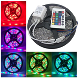 Đèn led dây dán quảng cáo 12vol  dài 5 mét RGB NGUYÊN BỘ  (Nguồn + cảm biến giọng nói ) hiệu Hpelectric chip led 5050 chống nước  mã H5050-CN-BO