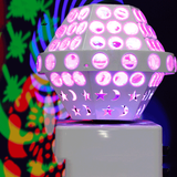 Đèn cầu xoay UFO dùng cho sân khấu 7 màu cảm ưng tiếng nhạc -  Mã H278