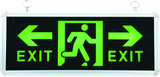 Đèn sạc Exit thoát hiểm chữ Exit + Lối thoát + hình người + 2 mũi tên phải trái Mã H335D