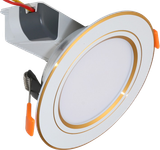 Đèn led âm trần downlight viền vàng- tròn - hiệu HPELECTRIC - (9w/ 7w / 3w)- chip led SMD -  Taiwan/Korea   tuổi thọ 30,000 giờ, Mã SP H163'