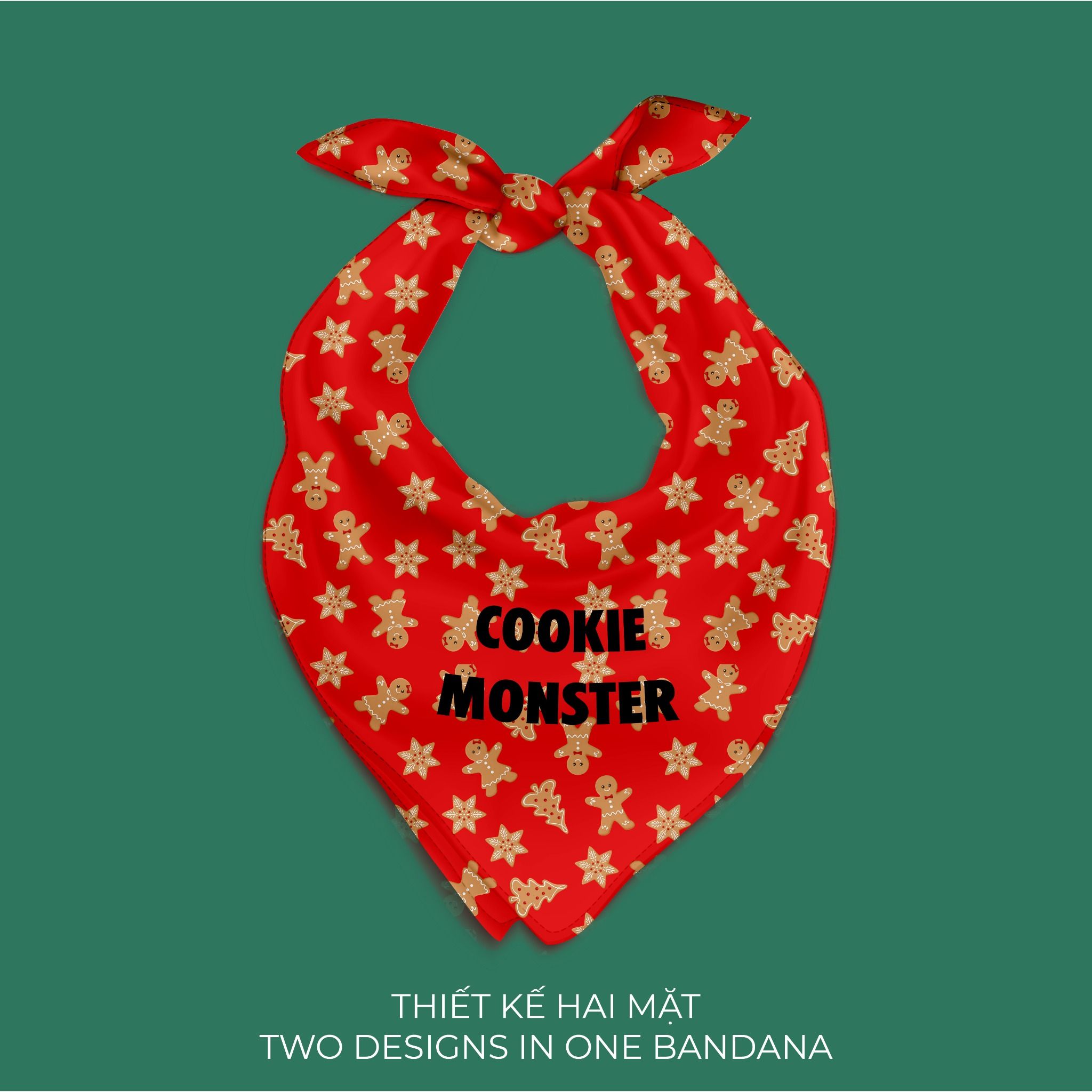 Khăn Quàng Cổ Giáng Sinh Hai Mặt Cho Thú Cưng - Christmas Bandana