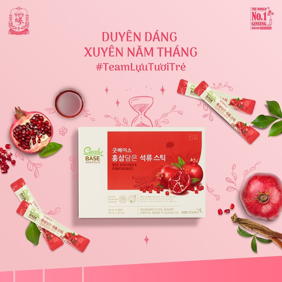  [10ml] Hồng Sâm & Lựu GOOD BASE (10ml x 30 gói) 