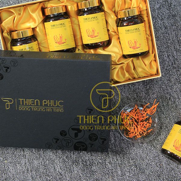  [Khô] Đông Trùng Hạ Thảo Nguyên Con 25 Gram - Thể Khô (Hộp 5 Lọ) 